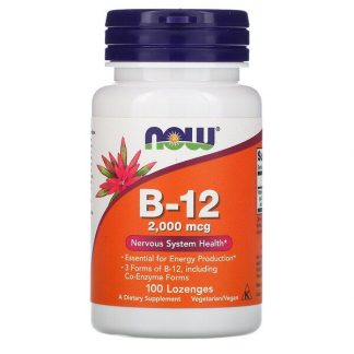 NOW Foods, B-12, 2,000 mcg, 100 Lozenges