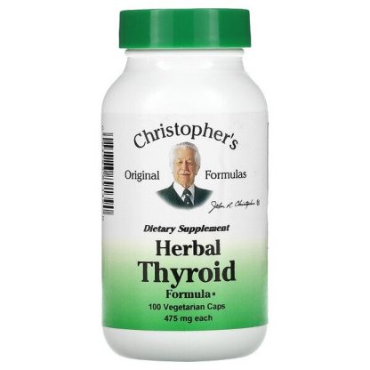 Christopher's Original Formulas, Herbal Thyroid Formula, 475 mg, 100 Vegetarian Caps