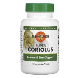 Mushroom Wisdom, Super Coriolus, 120 Vegetarian Tablets