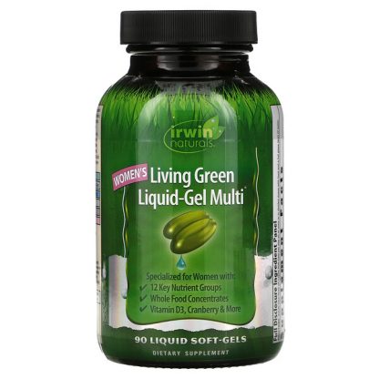 Irwin Naturals, Women's Living Green Liquid-Gel Multi, 90 Liquid Soft-Gels