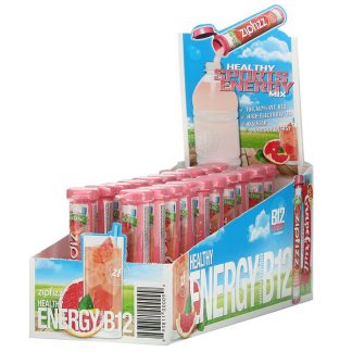 Zipfizz, Healthy Sports Energy Mix with Vitamin B12, Pink Grapefruit, 20 Tubes, 0.39 oz (11 g) Each