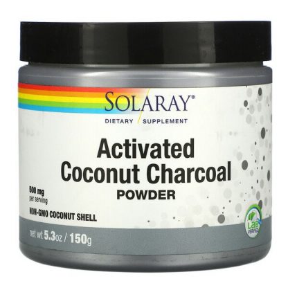 Solaray, Activated Coconut Charcoal Powder, 500 mg, 5.3 oz (150 g)