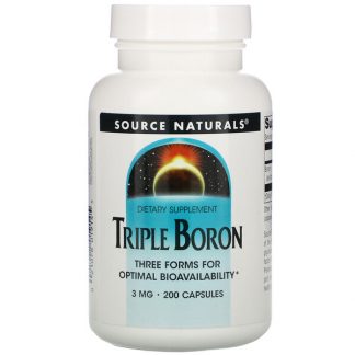 Source Naturals, Triple Boron, 3 mg, 200 Capsules