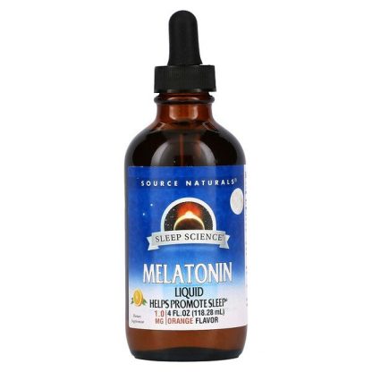 Source Naturals, Sleep Science, Melatonin Liquid, Orange, 1 mg, 4 fl oz (118.28 ml)