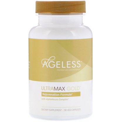 Ageless Foundation Laboratories, UltraMax Gold with AlphaNeuro Complex, 90 Veg Capsules