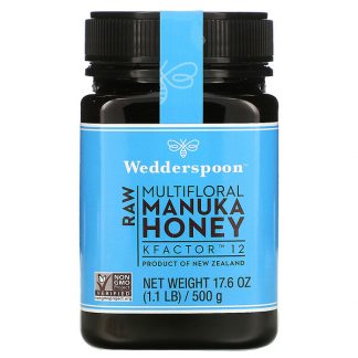 Wedderspoon, Raw Multifloral Manuka Honey, KFactor 12, 1.1 lb (500 g)