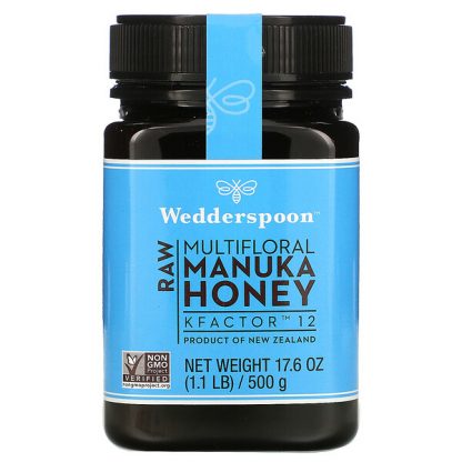 Wedderspoon, Raw Multifloral Manuka Honey, KFactor 12, 1.1 lb (500 g)