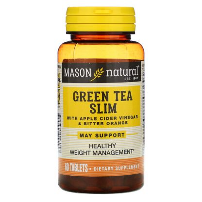 Mason Natural, Green Tea Slim with Apple Cider Vinegar & Bitter Orange, 60 Tablets