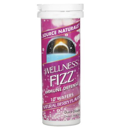 Source Naturals, Wellness Fizz, Natural Berry Flavor, 10 Wafers