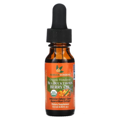 SeaBuckWonders, Organic Himalayan Sea Buckthorn Berry Oil, 0.45 fl oz (13.3 ml)