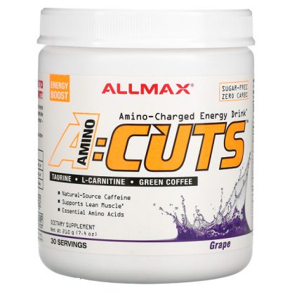 ALLMAX Nutrition, ACUTS, Amino-Charged Energy Drink, Grape , 7.4 oz (210 g)