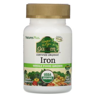 NaturesPlus, Source of Life Garden, Iron, 30 Vegan Capsules