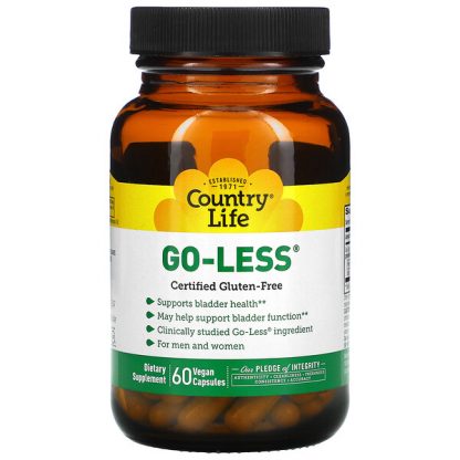 Country Life, Go Less, Supports Bladder Health, for Men & Women, 60 Vegan Capsules