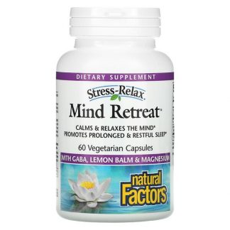 Natural Factors, Stress-Relax, Mind Retreat, 60 Vegetarian Capsules