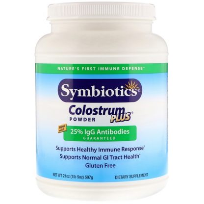 Symbiotics, Colostrum Plus, Powder, 1.3 lbs (597 g)