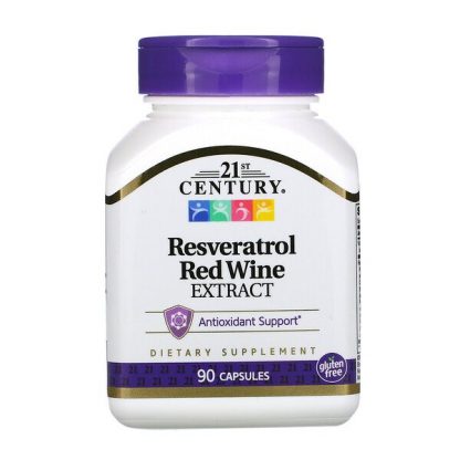 21st Century, Resveratrol Red Wine Extract, 90 Capsules