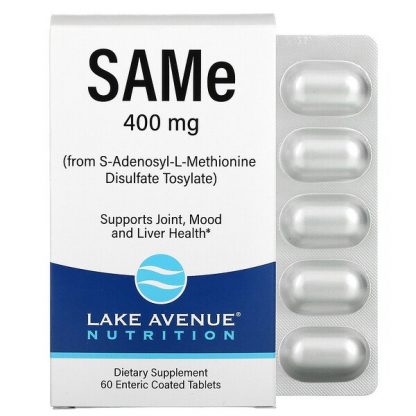 Lake Avenue Nutrition, SAMe (S-Adenosyl-L-Methionine Disulfate Tosylate), 400 mg, 60 Tablets