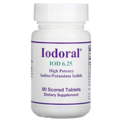 Optimox, Iodoral, IOD, 6.25 mg, 90 Scored Tablets