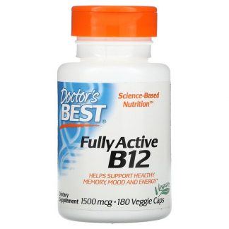 Doctor's Best, Fully Active B12, 1,500 mcg, 180 Veggie Caps