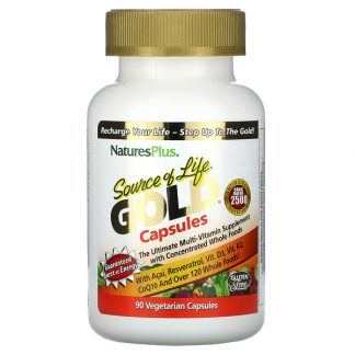 NaturesPlus, Source of Life, Gold Capsules, 90 Vegetarian Capsules