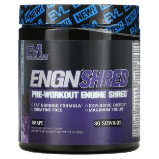 EVLution Nutrition, ENGN Shred, Pre-Workout Engine Shred, Grape, 7.8 oz (222 g)