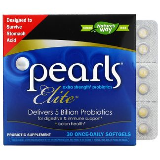 Nature's Way, Pearls Elite, Extra Strength Probiotics, 30 Once-Daily Softgels