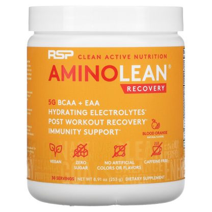 RSP Nutrition, AminoLean, Recovery, Blood Orange, 8.91 oz (253 g)