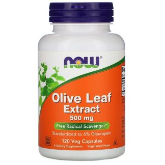 NOW Foods, Olive Leaf Extract, 500 mg, 120 Veg Capsules