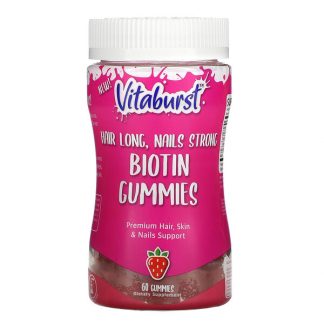 Vitaburst, Biotin Gummies, Strawberry, 60 Gummies