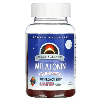 Source Naturals, Sleep Science, Melatonin Gummies, Mixed Berry, 5 mg, 60 Gummies