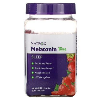 Natrol, Melatonin, Strawberry, 5 mg, 140 Gummies