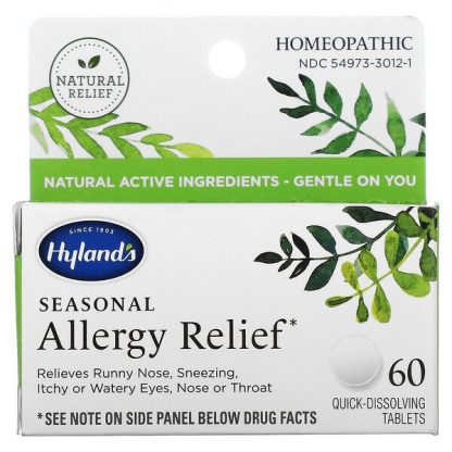 Hyland's, Seasonal Allergy Relief, 60 Quick-Dissolving Tablets