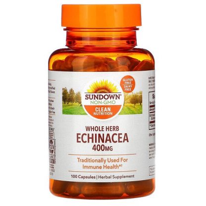 Sundown Naturals, Whole Herb Echinacea, 400 mg, 100 Capsules