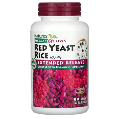 NaturesPlus, Herbal Actives, Red Yeast Rice, 600 mg, 60 Vegetarian Tablets