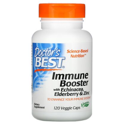 Doctor's Best, Immune Booster with Echinacea, Elderberry & Zinc, 120 Veggie Caps