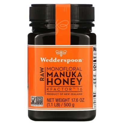 Wedderspoon, Raw Monofloral Manuka Honey, KFactor 16, 1.1 lb (500 g)