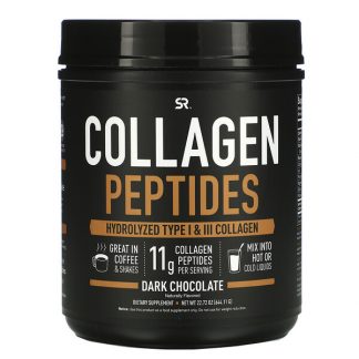 Sports Research, Collagen Peptides, Hydrolyzed Type I & III Collagen, Dark Chocolate, 1.42 lbs (644.11 g)