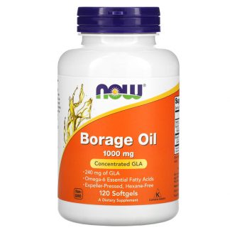 NOW Foods, Borage Oil, Concentration GLA , 1,000 mg, 120 Softgels