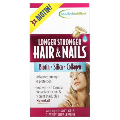 appliednutrition, Longer Stronger Hair & Nails, 60 Liquid Soft-Gels