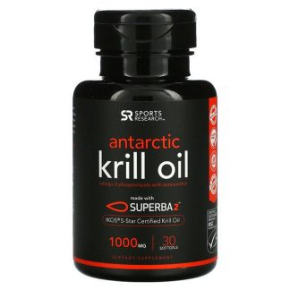 Sports Research, SUPERBA 2 Antarctic Krill Oil with Astaxanthin, 1,000 mg, 30 Softgels