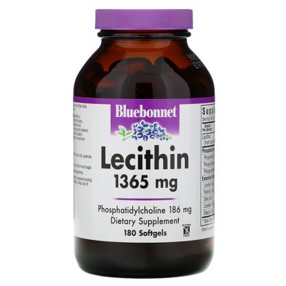 Bluebonnet Nutrition, Natural Lecithin, 1,365 mg, 180 Softgels