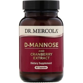 Dr. Mercola, D-Mannose and Cranberry Extract, 60 Capsules