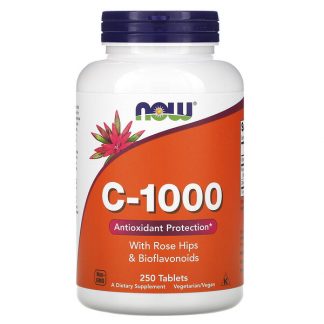 NOW Foods, C-1000, With Rose Hips and Bioflavonoids, 250 Tablets