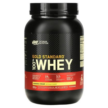 Optimum Nutrition, Gold Standard, 100% Whey, Banana Cream, 2 lb (907 g)