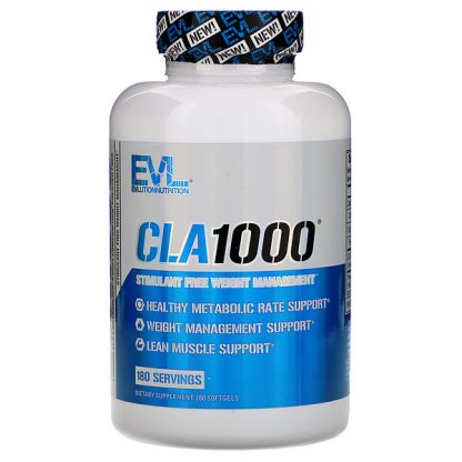 EVLution Nutrition, CLA1000, Stimulant Free Weight Management, 180 Softgels