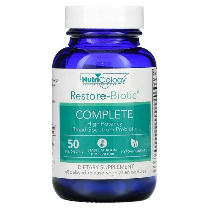 Nutricology, Restore-Biotic Complete, 50 Billion, 60 Delayed-Release Vegetarian Capsules