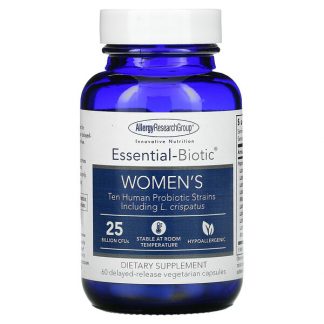 Allergy Research Group, Essential-Biotic, Women's, 25 Billion CFU's, 60 Delayed-Release Vegetarian Capsules