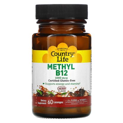 Country Life, Methyl B12, Cherry, 1,000 mcg, 60 Lozenges