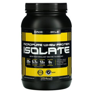 Kaged Muscle, MicroPure Whey Protein Isolate, Vanilla, 3 lbs (1.36 kg)