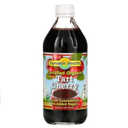 Dynamic Health Laboratories, Certified Organic Tart Cherry, Juice Concentrated, 16 fl oz (473 ml)